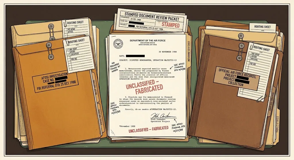 Overview image for Why the Air Force Called the MJ 12 Document Fake | Majestic 12