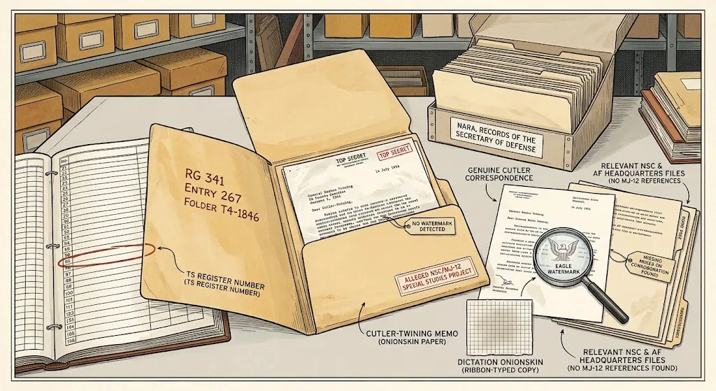 Overview image for Why the Cutler Twining Memo Remains Contested | Majestic 12
