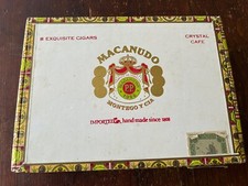 Listing image for Macanudo Crystal Cafe Cigar Box Monego Y Cia. Vintage. Cigar Memorabilia. ￼