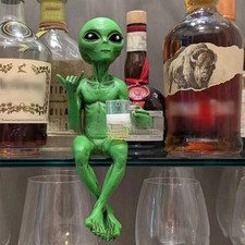 Listing image for 6″ Green Alien Roswell Space Beer Drinking Resin Statue Theme Decor Prop Display