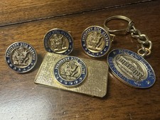 Listing image for Presidential Memorabilia Clinton Money Clip 2 Cufflinks Lapel Pin And Key Chain